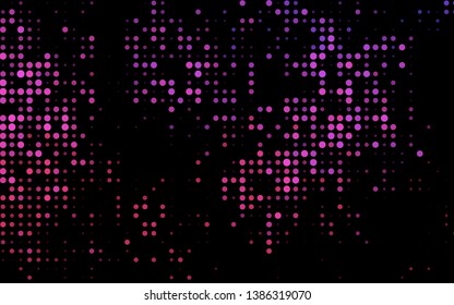Dark Pink vector texture with disks. Abstract illustration with colored bubbles in nature style. Design for business adverts.