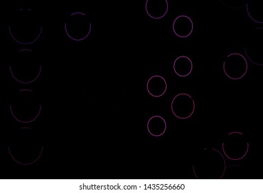 Dark Pink vector texture with disks. Blurred decorative design in abstract style with bubbles. Completely new template for your brand book.