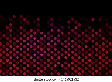 Dark Pink vector texture with disks. Glitter abstract illustration with blurred drops of rain. Completely new template for your brand book.