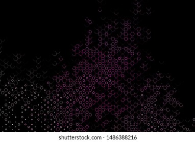 Dark Pink vector texture with disks. Beautiful colored illustration with blurred circles in nature style. Template for your brand book.