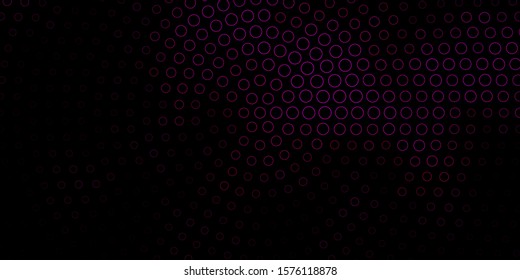 Dark Pink vector texture with disks. Abstract illustration with colorful spots in nature style. Pattern for business ads.