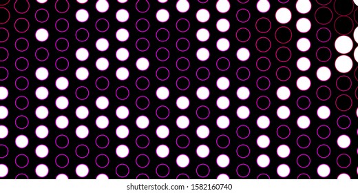 Dark Pink vector texture with disks. Modern abstract illustration with colorful circle shapes. Pattern for websites.