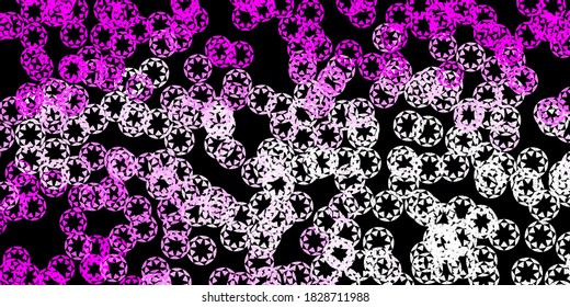 Dark pink vector texture with disks. Colorful illustration with gradient dots in nature style. Design for your commercials.