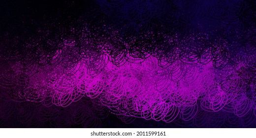Dark pink vector texture with disks. Abstract decorative design in gradient style with bubbles. Design for posters, banners.