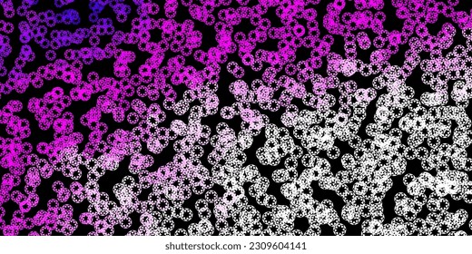 Dark pink vector texture with disks. Illustration with set of shining colorful abstract spheres. Pattern for wallpapers, curtains.