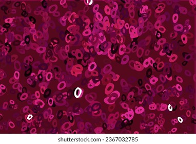 Textura vectorial rosa oscuro con discos. Ilustración con un conjunto de círculos abstractos de colores brillantes. Plantilla para su libro de marca.