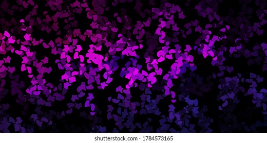 Dark pink vector texture with memphis shapes. Modern abstract illustration with gradient random forms. Elegant design for wallpaper set.