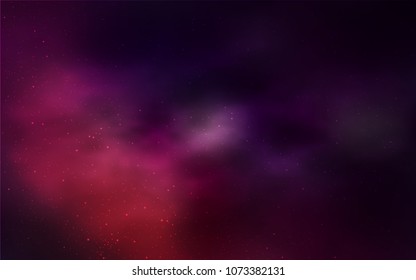 Dark Pink vector texture with milky way stars. Blurred decorative design in simple style with galaxy stars. Pattern for astronomy websites.