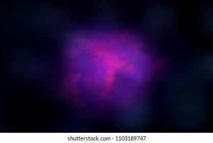 Dark Pink vector texture with milky way stars. Glitter abstract illustration with colorful cosmic stars. Pattern for futuristic ad, booklets.