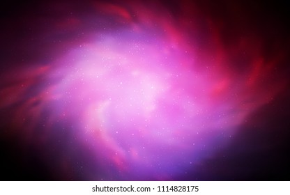 Dark Pink vector texture with milky way stars. Space stars on blurred abstract background with gradient. Pattern for astronomy websites.