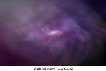Dark Pink vector texture with milky way stars. Shining colored illustration with bright astronomical stars. Best design for your ad, poster, banner.
