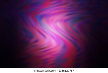 Dark Pink vector texture with milky way stars. Glitter abstract illustration with colorful cosmic stars. Best design for your ad, poster, banner.