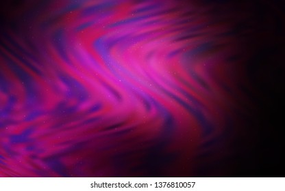Dark Pink vector texture with milky way stars. Shining colored illustration with bright astronomical stars. Template for cosmic backgrounds.
