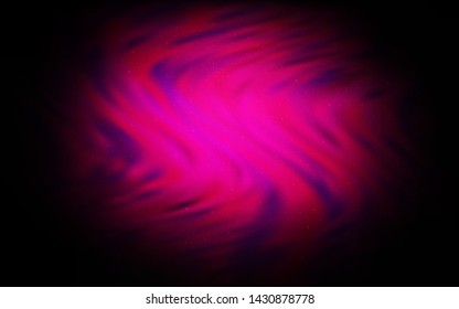 Dark Pink vector texture with milky way stars. Shining colored illustration with bright astronomical stars. Smart design for your business advert.