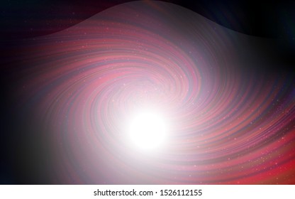 Dark Pink vector texture with milky way stars. Space stars on blurred abstract background with gradient. Best design for your ad, poster, banner.