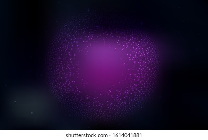 Dark Pink vector texture with milky way stars. Shining illustration with sky stars on abstract template. Pattern for astrology websites.