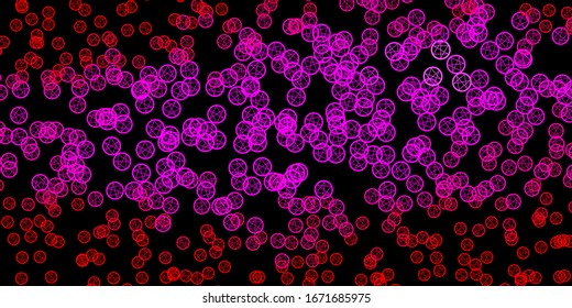 Textura vectorial rosa oscuro con símbolos religiosos. Diseño retro en estilo abstracto con formas de brujería. Antecedentes para diseños esotéricos y místicos.