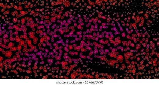 Dark Pink vector texture with religion symbols. Colorful mystic symbols with a gradient in ancient style. Simple base for your occult design.