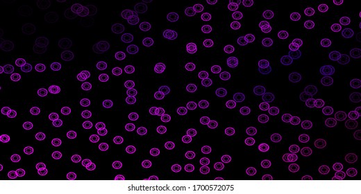 Dark Pink vector texture with religion symbols. Retro design in abstract style with witchcraft forms. Background for esoteric, mystic designs.