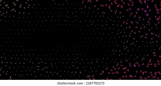 Dark Pink vector texture with religion symbols. Abstract illustration with gothic gradient shapes. Simple design for occult depiction.