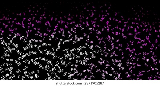 Textura vector rosa oscuro con símbolos religiosos. Ilustración vintage colorida con formas de alquimia de degradado. Una base sencilla para su diseño oculto.