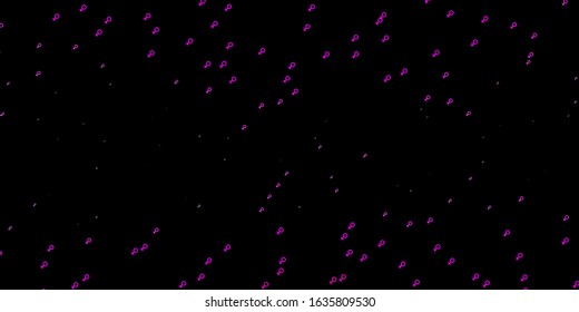 Dark Pink vector texture with women's rights symbols. Simple design in abstract style with women’s rights activism. Background for International Women’s Day.