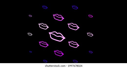 Dark Pink vector texture with women's rights symbols. Illustration with signs of women's strength and power. Best design to show the power of women.