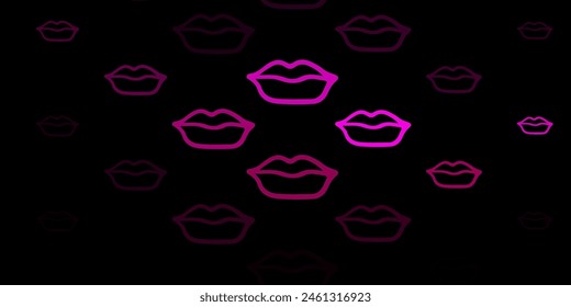 Dark Pink vector texture with women's rights symbols. Colorful feminism symbols with a gradient in modern style. Simple design for your web site.