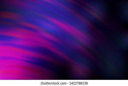 Dark Pink vector texture with wry lines. Glitter abstract illustration with wry lines. A completely new template for your design.