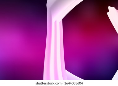 Dark Pink vector texture with wry lines. Glitter abstract illustration with wry lines. A new texture for your  ad, booklets, leaflets.