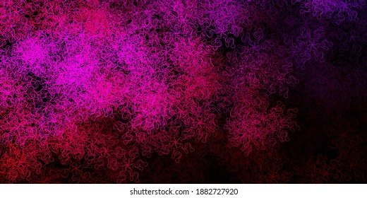 Dark pink vector texture with wry lines. Colorful abstract illustration with gradient curves. Pattern for business booklets, leaflets