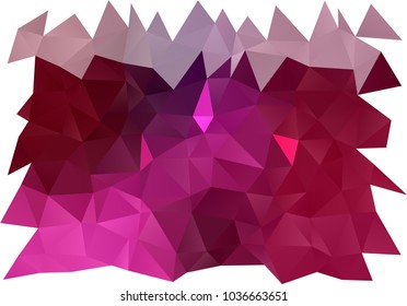 Dark Pink vector triangle mosaic background. Modern geometrical abstract illustration with gradient. Triangular pattern for your business design.