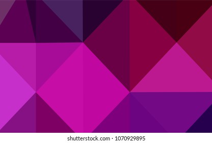 Dark Pink vector triangle mosaic texture. Modern geometrical abstract illustration with gradient. A completely new design for your business.