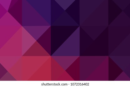 Dark Pink vector triangle mosaic template. Triangular geometric sample with gradient.  A completely new template for your business design.