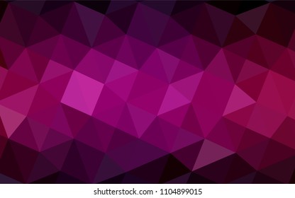 Dark Pink vector triangle mosaic texture. A completely new color illustration in a  polygonal style. That pattern can be used as a part of a brand book.