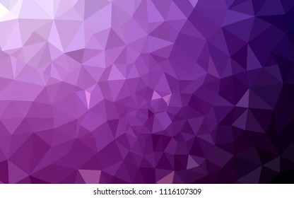 Dark Pink vector triangle mosaic cover. Shining polygonal illustration, which consist of triangles. Completely new template for your banner.