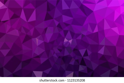 Dark Pink vector triangle mosaic texture. Geometric illustration in Origami style with gradient.  Template for cell phone's backgrounds.