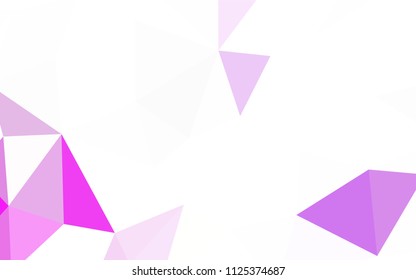 Dark Pink vector triangle mosaic cover. Geometric illustration in Origami style with gradient.  Template for cell phone's backgrounds.