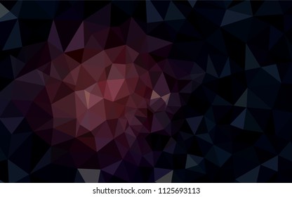 Dark Pink vector triangle mosaic cover. Colorful illustration in polygonal style with gradient. Polygonal design for your web site.