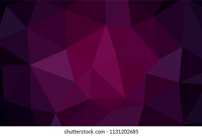 Dark Pink vector triangle mosaic cover. Glitter abstract illustration with an elegant triangles. A new texture for your web site.