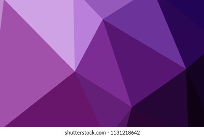 Dark Pink vector triangle mosaic cover. Colorful illustration in polygonal style with gradient. Brand new style for your business design.