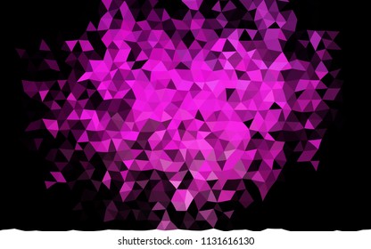 Dark Pink vector triangle mosaic template. Modern geometrical abstract illustration with gradient. A new texture for your design.