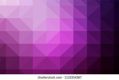 Dark Pink vector triangle mosaic cover. Colorful abstract illustration with triangles. Completely new template for your banner.