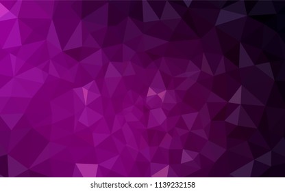 Dark Pink vector triangle mosaic texture. Colorful illustration in abstract style with triangles. Brand new design for your business.