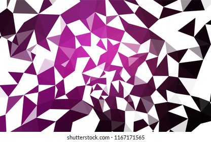 Dark Pink vector triangle mosaic template. Modern abstract illustration with triangles. Best triangular design for your business.