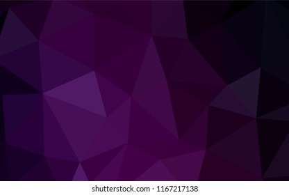 Dark Pink vector triangle mosaic cover. A sample with polygonal shapes. Template for cell phone's backgrounds.