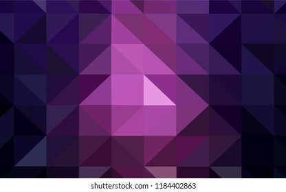 Dark Pink vector triangle mosaic cover. Elegant bright polygonal illustration with gradient. Triangular pattern for your design.