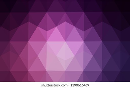 Dark Pink vector triangle mosaic cover. Creative illustration in halftone style with triangles. Triangular pattern for your design.
