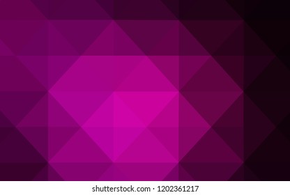Dark Pink vector triangle mosaic texture. A completely new color illustration in a polygonal style. Pattern for a brand book's backdrop.