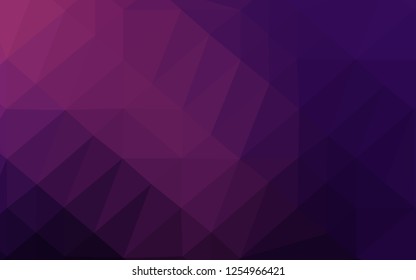 Dark Pink vector triangle mosaic template. Creative illustration in halftone style with gradient. Brand new design for your business.